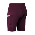 thumbnail image 5 of LUCKYW Biker Shorts for Women with Pockets - 8" High Waisted Tummy Control Yoga Workout Running Gym Spandex Shorts Wine L, 5 of 6