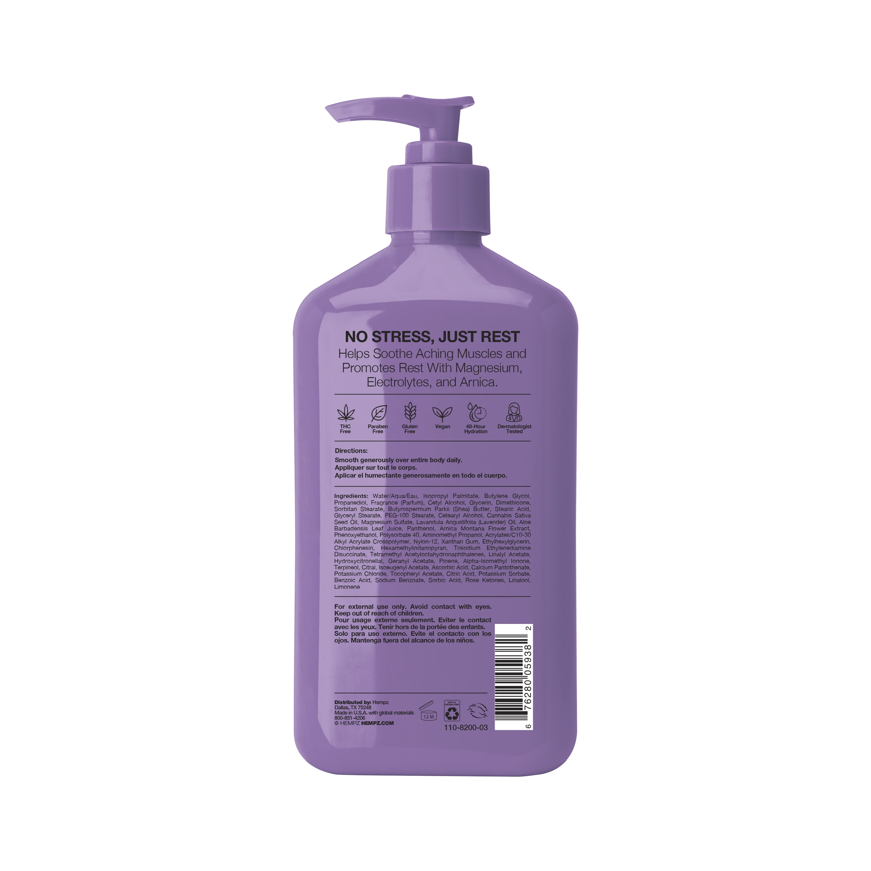 (2 pack) Hempz Beauty Actives Serene Waters Body Moisturizer Lotion with Relaxing Magnesium, 17 fl.oz.
