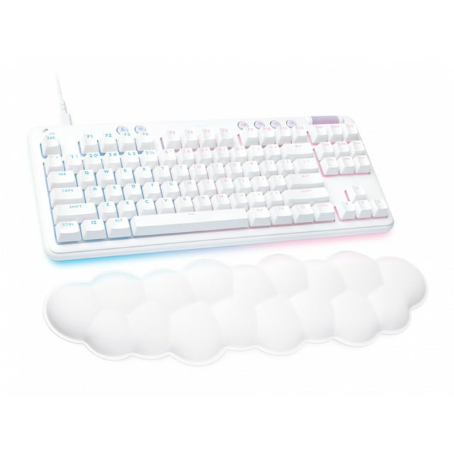 Teclado Gamer Logitech G713 TKL Blanco Con Reposamanos Iluminación RGB USB-C