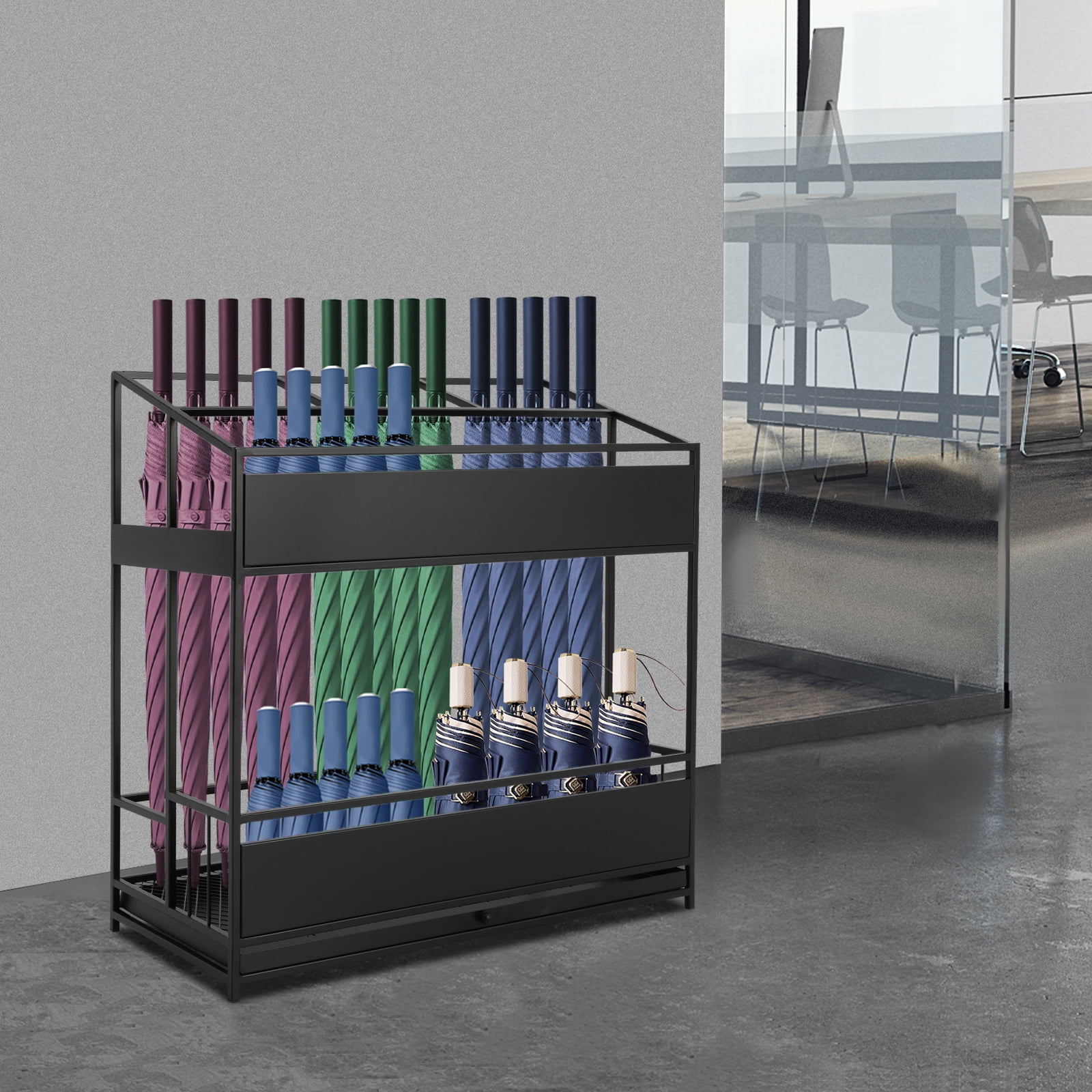 1 PCS Umbrella Stand Rack, Commercial Metal Umbrella Holder, Entrance Umbrella Organizer
