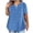 Dark Blue, variant on EDFBUYKRS Women's Plus Womens Tops Plus Size Dressy Casual Women Fashion Top Color Block Gradient Print V Neck Top Shirt Short Sleeve Shirt Casual Loose Top Blouse Xxxxxl