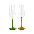thumbnail image 3 of Three Star Import & Export GS7113 8.5 in. Flute Glass with Multicolor Stem Set, 6 Piece, 3 of 4