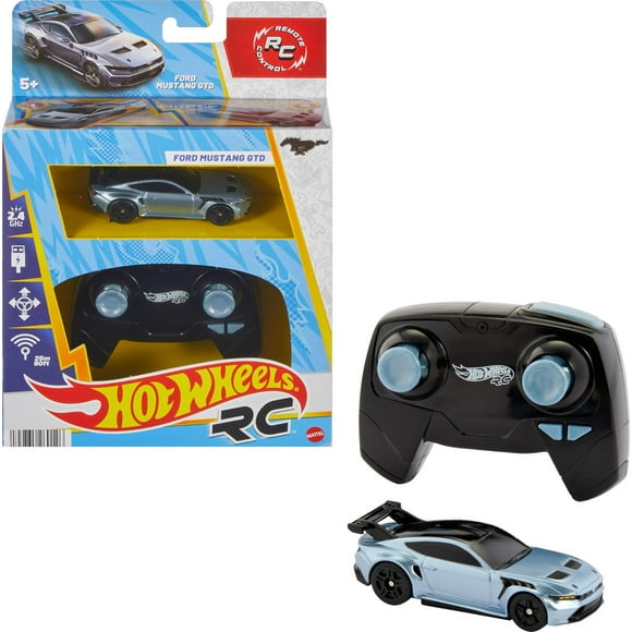 Auto de juguete RC Hot Wheels Ford Mustang 1:64 con funciones completas