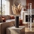 thumbnail image 6 of REGALWOVEN Modern Cylinder Ceramic Flower Vase, Matte Ribbed Decorative Bud Vase, Home Decor Centerpiece for Table, Shelf Matte Black 2.8"L x 2.8"W x 8.0"H, 6 of 6