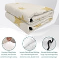 thumbnail image 4 of Quilts Twin XL Size Bedding Set, Boho Minimalist Lightweight Quilted Comforter, Gold Cream Minimalist Motif Soft Reversible Bedspread Coverlet with Pillow Covers for All Season, 68" x 98", 4 of 9