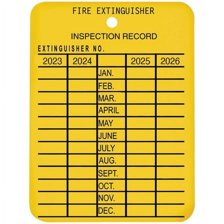 Plastic 4-Year Inspection Tag