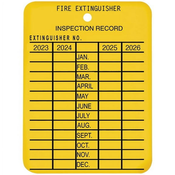 Plastic 4-Year Inspection Tag