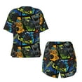 thumbnail image 5 of Qekee Off-Road Vehicle Women's Pajama Set Short Sleeve Sleepwear Summer Home Wear with Pockets Soft Short Sleeve Shirt - Off-Road Vehicle, 5 of 9