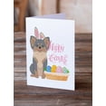 thumbnail image 2 of Longhaired Blue and Tan Chihuahua Easter Greeting Cards and Envelopes Pack of 8 7 in x 5 in, 2 of 3