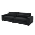 thumbnail image 5 of Kevinplus 104.72 inch Fabric Couches for Living Room, Mid Century Modern Sofas for Bedroom, Apartment, Office BLACK, 5 of 8