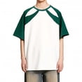 thumbnail image 3 of Blusas y camisas de manga corta y cuello redondo para hombre, blusas casuales de color liso con cuello redondo y mangas cortas para hombre., 3 of 4
