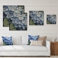 thumbnail image 4 of Designart "Blue Green Hydrangea Blooms Heaven Heavenly Hues" Floral Print on Natural Pine Wood, 4 of 5