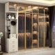 thumbnail image 2 of Light extravagance modern simple wardrobe dressing table integrated glass cabinet door multi-function cloakroom household bedroo My Lux Decor Round, 2 of 10