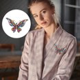 thumbnail image 4 of Shisuyan Exquisite Butterflies Brooch Butterflies Badge Corsage Rhinestone Clothing Badge, 4 of 8