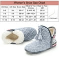 thumbnail image 5 of cosyone1997 Women's Bootie Slippers with Memory Foam Cozy Warm House Shoes Indoor Outdoor Winter Fuzzy Ankle Boots Unique Gifts Blue Adult Size 7-8, 5 of 7
