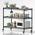 thumbnail image 4 of DEASON 3-Tier Metal Storage Shelves - 35.65W x 17.72D x 39.37H Inches, Holds up to 1050 lb, 350 lb per Shelf, 4 of 7