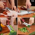 thumbnail image 2 of Tijeras de cocina para alimentos de uso intensivo: tijeras de cocina multiusos para cortar pollo, huesos, carne y alimentos, 2 of 5
