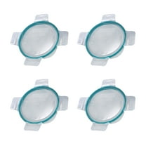 Snapware 4-Cup Clear Total Solutions BPA-Free Plastic Food Storage Lid with Teal Gasket (4-Pack) - Made in USA