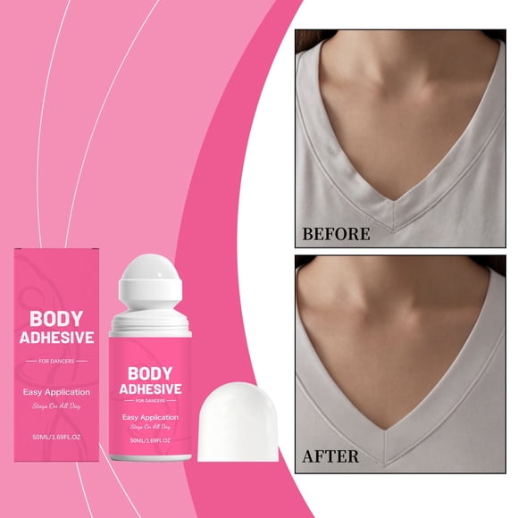 EGNMCR Roll-On Colle pour le Corps Douce Adhère Fermement aux Vêtements Sensation Douce sur le et Est à Appliquer 50 ml Roll-On Gel pour le Corps
