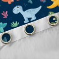 thumbnail image 4 of Feelyou Teens Kawaii Dinosaur Curtains Pack of 2 (42x84 Each), Cartoon Jungle Dino Curtains Blackout, Cute Animal Theme Bedroom Curtains, Blackout Curtains Bedroom Decor, 4 of 6