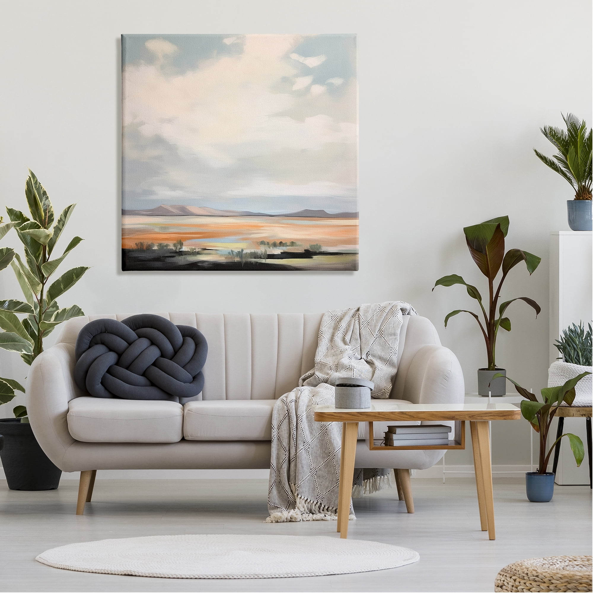 Stupell Industries Desert Nature Painting Landscape Painting Gallery Wrapped Canvas Art Print Wall Art, 36 x 36