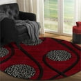 thumbnail image 2 of MDA Home Orelsi Red Contemporary Polypropylene Area Rug - 5'2" x 5'2", 2 of 3