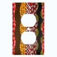 thumbnail image 2 of Metal Light Switch Plate Cover Colorful Safari African Tribal Art Pattern SFR036, 2 of 13