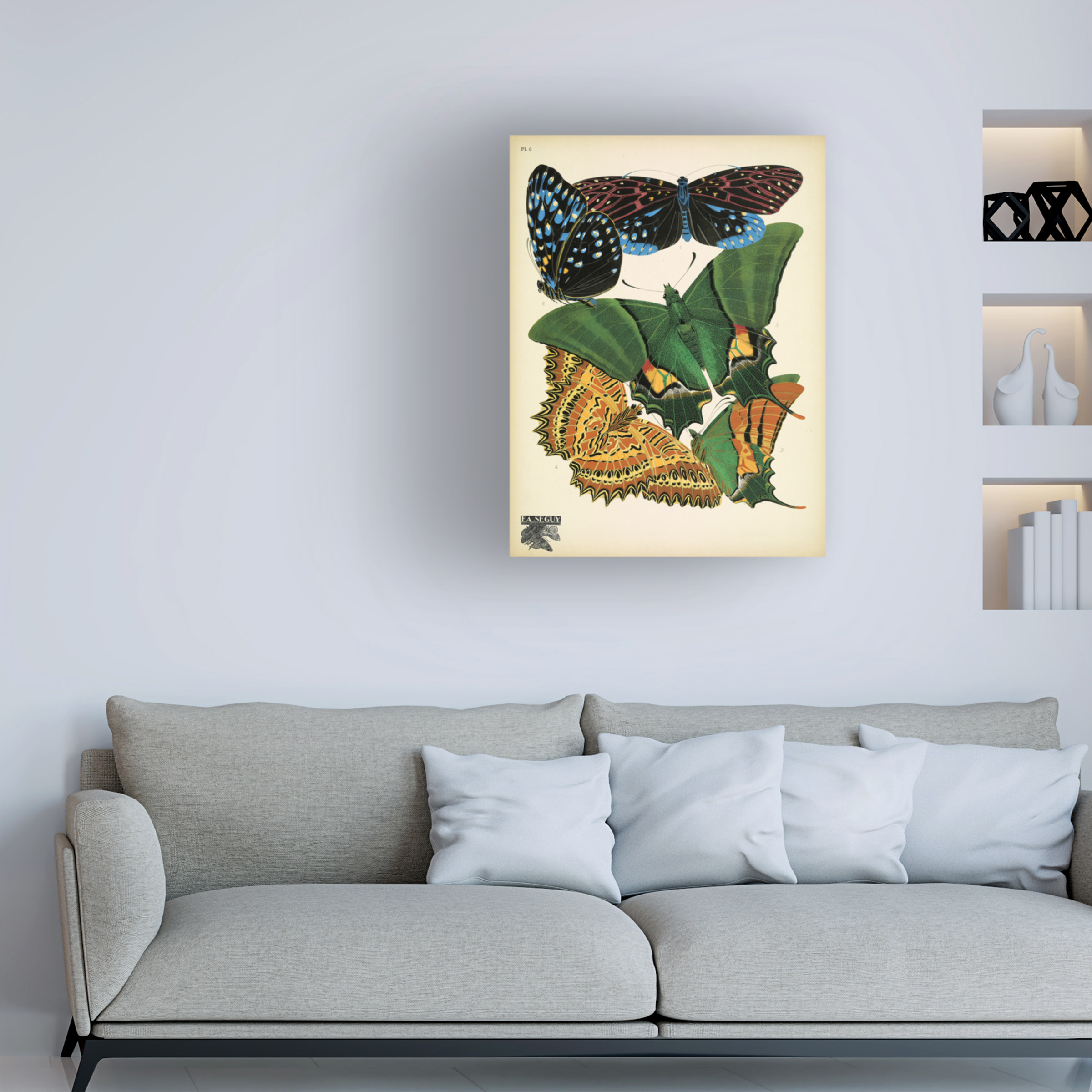Vintage Apple Collection 'Papillons 6' Canvas Art