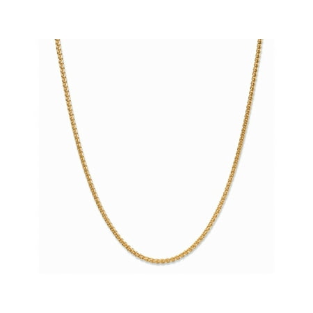 Wheat-Link Chain Necklace in 14k Yellow Gold 24" (1.5mm)