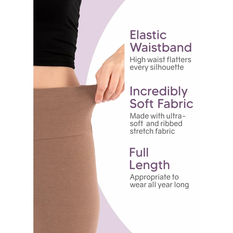 Stretch Is Comfort Women's High Waist Oh so Soft Ribbed Leggings | Adult  Small- 4x