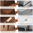 thumbnail image 4 of 59" Walnut Executive Desk with Charging Station, Modern Fluted Wood Computer Desk with 5 Drawers and Storage Cabinet, Home Office Workstation with File Drawer, 4 of 9