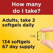 Nature Made Fish Oil 2400mg per Serving Softgels, Omega 3 Fish Oil Supplements, 134 Count