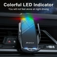 thumbnail image 4 of Graflsoa 2-in-1 Wireless Car Phone Mount with Fast Charging, 360° Adjustable Air Vent Holder, Anti-Slip Silicone, LED Indicator, Compatible with 4.5-6.5" Devices (Peach Pink), 4 of 6
