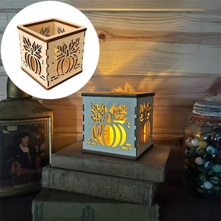 

DBYLXMN Festive Decorations Wooden Pumpkin For Atmosphere For Home Parties Trick Or Treating Outdoor & Indoor Use Ideal Fall Holiday Boys Lamps for Bedrooms