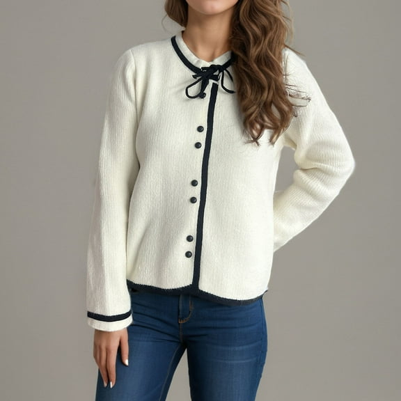 Women's Sweaters and Cardigans Pink Fashion Fall Winter Knitted Loose Long Sleeve Blouse Round-Neck Pullover Sweater