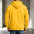 thumbnail image 5 of Trgacdwlo Men Fleece Hoodies Fall Winter Fuzzy Men's Sweatshirts and Hoodies Solid Color Long Sleeve Flannel Pullover Men with Pocket Yellow XL, 5 of 5