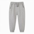 thumbnail image 2 of TOWED22 Toddler Boys Girls Sweatpants Toddler Boys Kids Joggers Pants with Pocket Drawstring Athletic Clothes,Light Gray,4-5 Y, 2 of 4