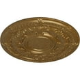 thumbnail image 3 of 33 7/8"OD x 1 3/8"P Dauphine Ceiling Medallion (Fits Canopies up to 13 1/4"), Hand-Painted Pale Gold, 3 of 6
