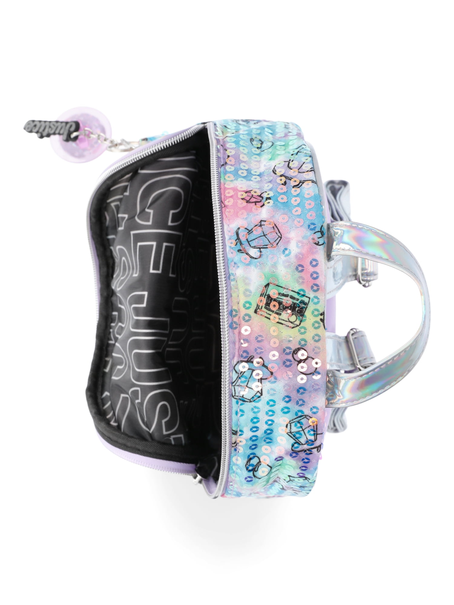 Justice Girls’ Bazooka and Ring Pop Mini Backpack with Keychain