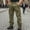 #Army Green, variant on DPTALR Men's Solid Color Corduroy Casual Pants Button Closure Multi-Pocket Fashion Trousers,White,XXXL