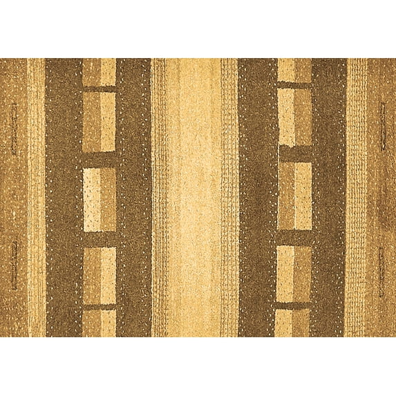 Ahgly Company Indoor Rectangle Abstract Brown Modern Area Rugs, 2' x 3'