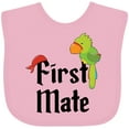 thumbnail image 3 of Inktastic First Mate Pirate with Parrot and Bandanna Boys or Girls Baby Bib, 3 of 4