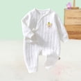 thumbnail image 5 of Nilvkv Newborn Onesies, Newborn Sleepers, Toddler Bear Face Print Long Sleeve Cotton Romper Soft Fall Winter White 0-4 Months, 5 of 5