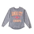 thumbnail image 6 of Women's Gameday Couture Gray Kansas City Chiefs Oversized Final Score Snow Wash Long Sleeve T-Shirt, 6 of 6