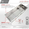 thumbnail image 4 of Stylish Undermount 45" Stainless Steel Single Bowl Workstation Kitchen Sink with 8 accs S-615W, 4 of 11