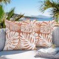 thumbnail image 3 of Throw Pillow Covers 18x18 Inch Set of 2, Palm Tree Monstera Waterproof Outdoor Pillow Covers, Amber Orange Leaf Boho Botanical Tropical Decorative Cushion Pillowcases for Patio Garden Couch Bed, 3 of 9