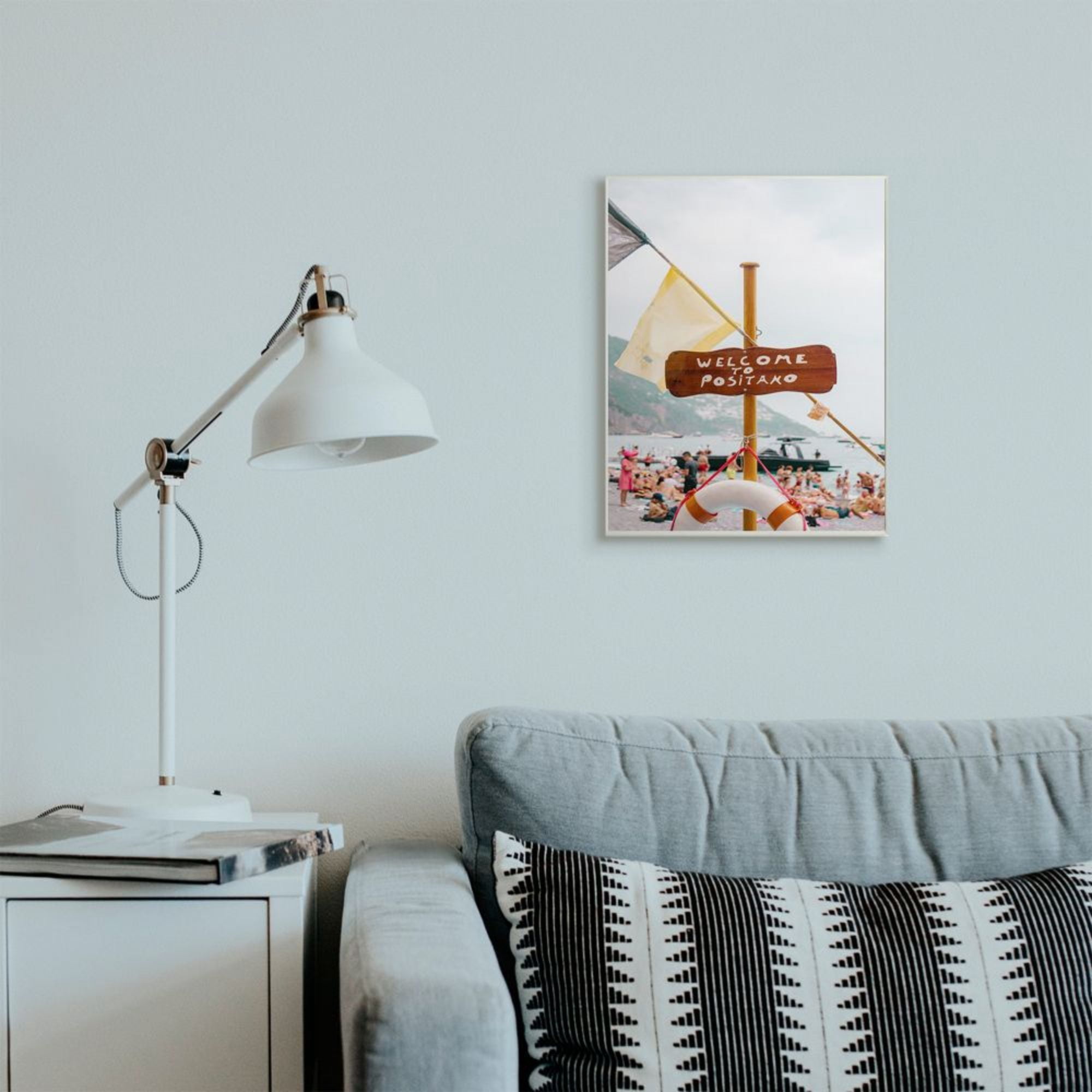 Stupell Industries Welcome to Positano Sign European Beach Vibes Design by Unsplash