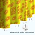 thumbnail image 6 of Sunflower and Flower Yellow Pattern Modern Waterproof Shower Curtain Set with 12 Hooks, Washable Decorative Bathroom Shower Curtain, 6 of 6