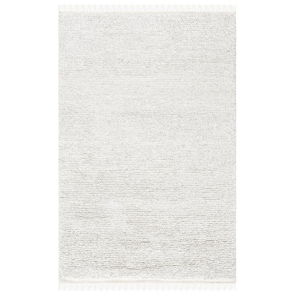 SAFAVIEH Casablanca Claud Solid Wool Area Rug, Beige, 3' x 5'