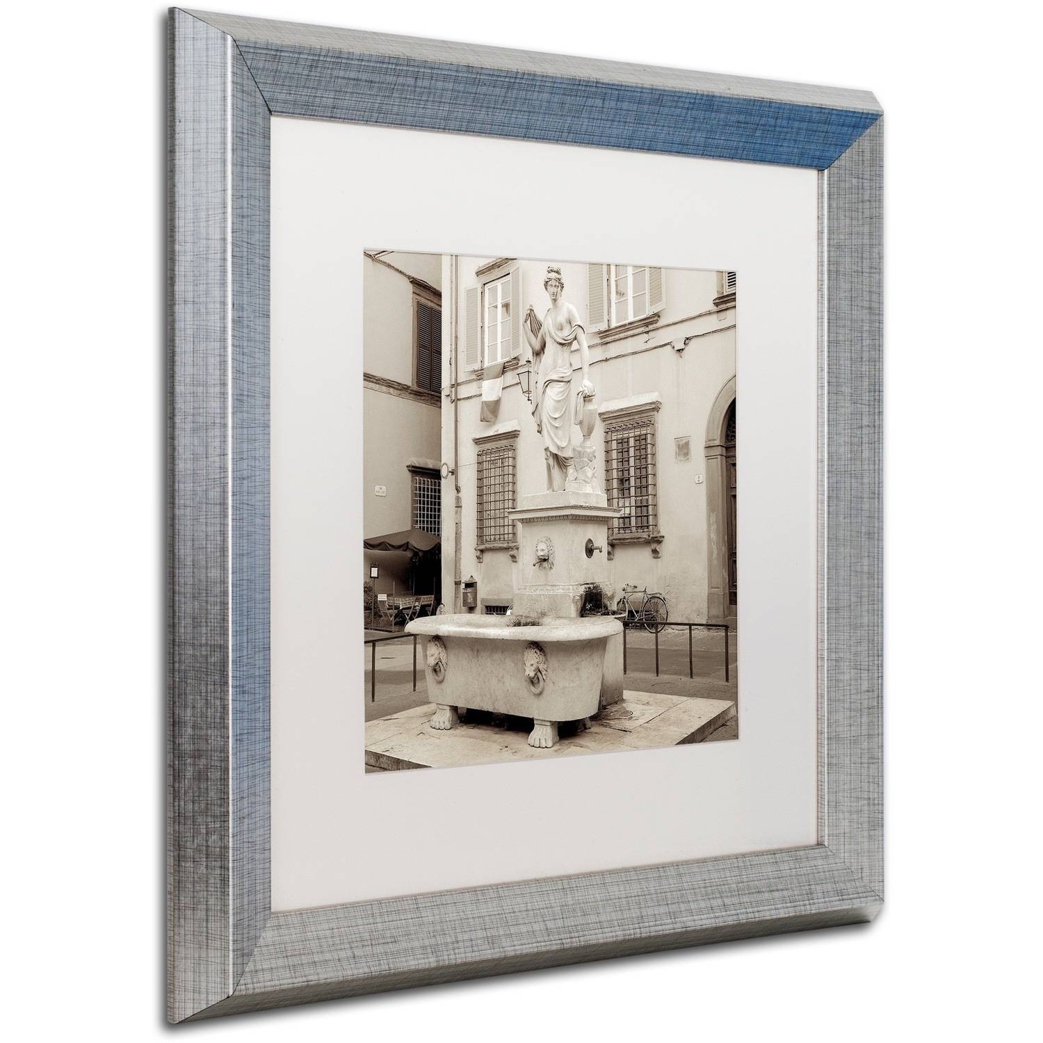 Trademark Fine Art "Lucca I" Canvas Art by Alan Blaustein, White Matte, Silver Frame